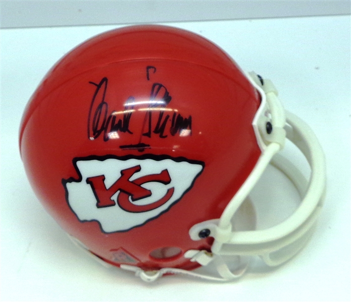 Hank Stram Autographed Chiefs Mini Helmet