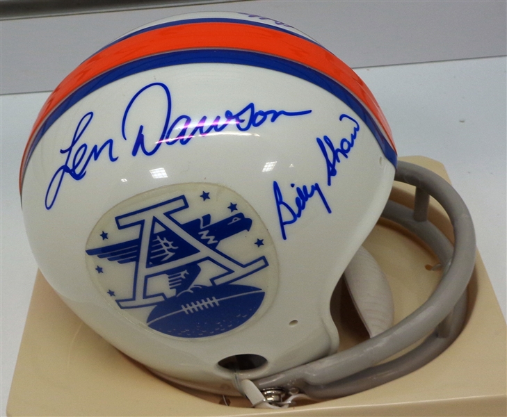 Dawson, Shaw, Otto Autographed AFL Mini Helmet