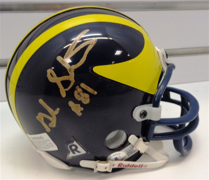 Glen Steele Autographed Michigan Mini Helmet