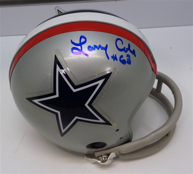 Larry Cole Autographed Cowboys Mini Helmet