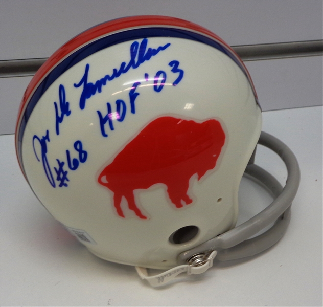 Joe Delamielleure Autographed Bills Mini Helmet