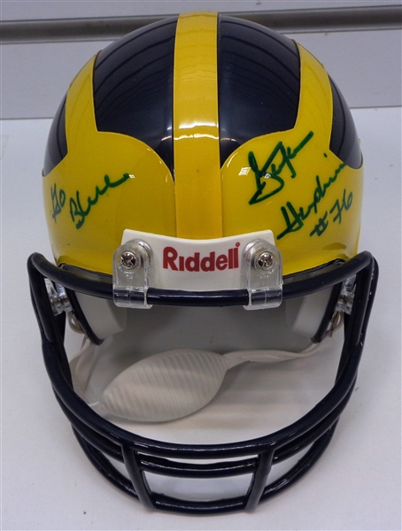 Stefan Humphries Autographed Michigan Mini Helmet
