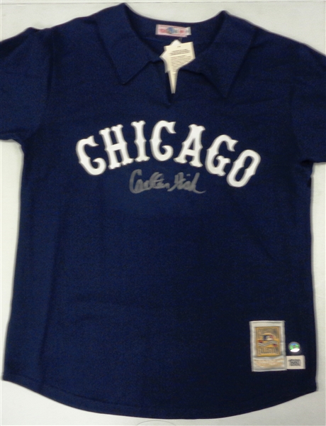 Carlton Fisk Autographed White Sox Jersey