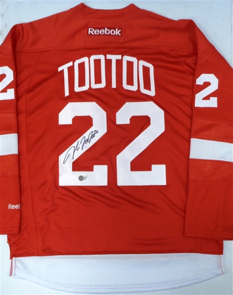 Jordin Tootoo Autographed Red Wings Jersey