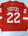 Jordin Tootoo Autographed Red Wings Jersey