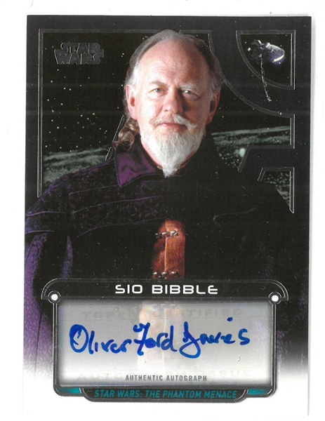 Oliver Ford Davies Autographed Star Wars Card