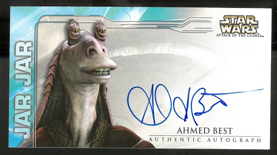 Ahmed Best Autographed Star Wars Card