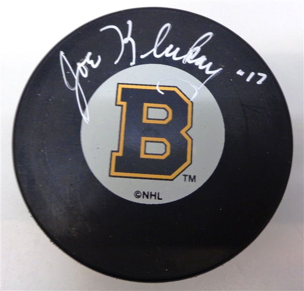 Joe Klukay Autographed Bruins Puck
