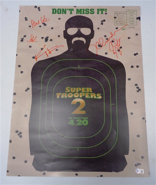 Super Troopers 2 18x24 Autographed Movie Poster