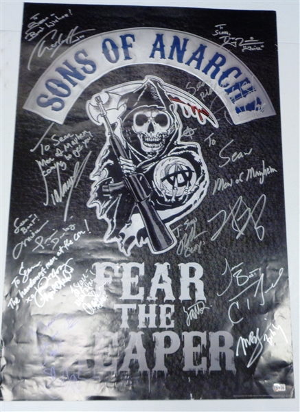 Sons of Anarchy Cast Signed 24x36 Poster