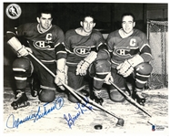 Maurice Richard & Elmer Lach Autographed 8x10