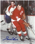 Gordie Howe Autographed 8x10 Photo - Along the Boards