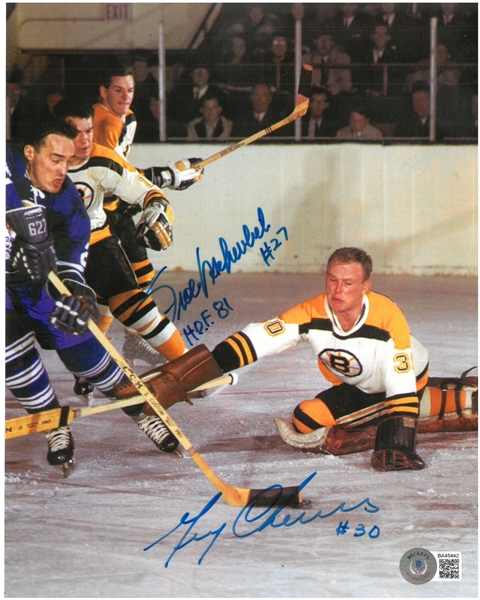 Frank Mahovlich & Gerry Cheevers Autographed 8x10