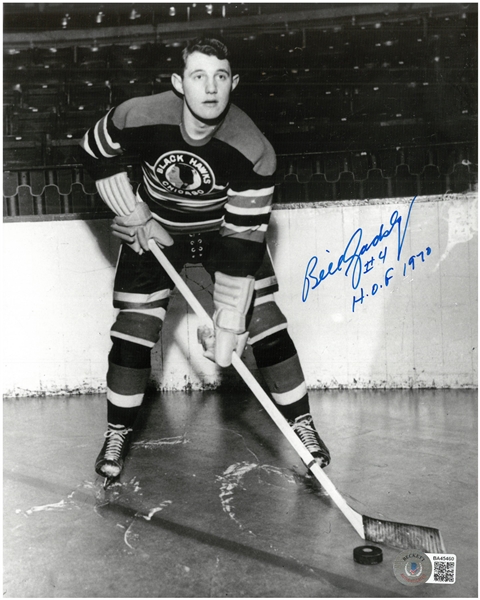 Bill Gadsby Autographed 8x10 Blackhawks