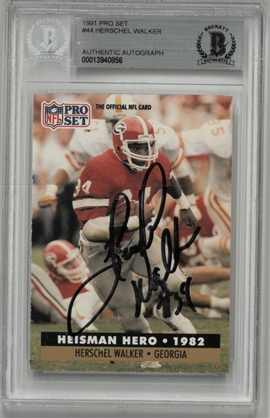 Herschel Walker Autographed 1991 Pro Set