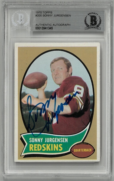 Lot Detail - Sonny Jurgensen Autographed 1970 Topps