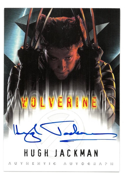 Hugh Jackman Autographed Wolverine Card