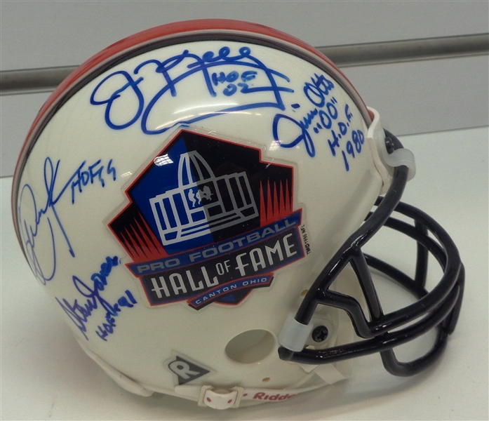 HOF Mini Helmet Signed by 8