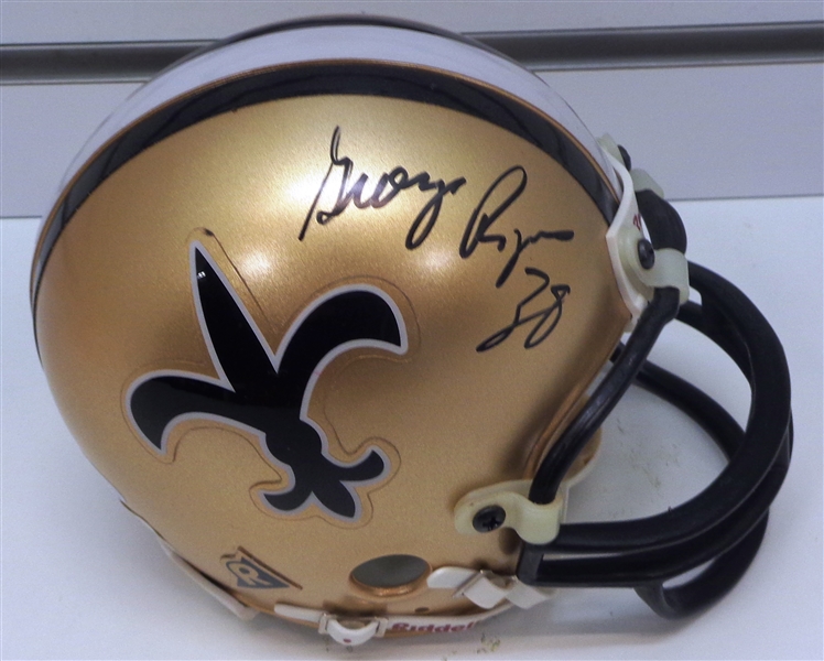 George Rogers Autographed Saints Mini Helmet