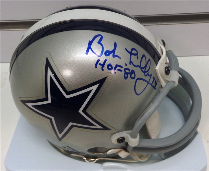 Bob Lilly Autographed Cowboys Mini Helmet