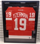 Steve Yzerman Autographed Framed Red Wings Jersey (pick up only)
