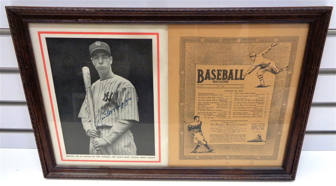 Joe DiMaggio Autographed 1936 Magazine