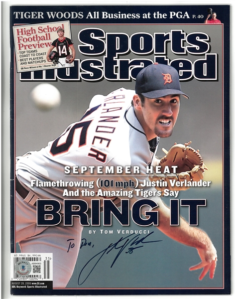 Justin Verlander Autographed Sports Illustrated