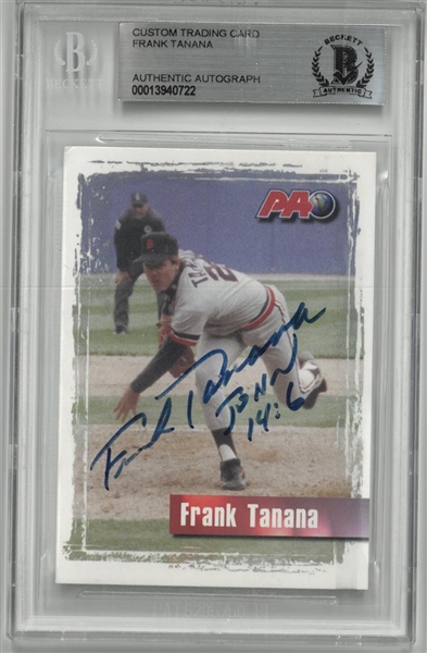 Frank Tanana Autographed Custom Trading Card