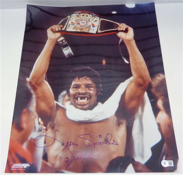 Lot Detail - Leon Spinks Autographed 16x20