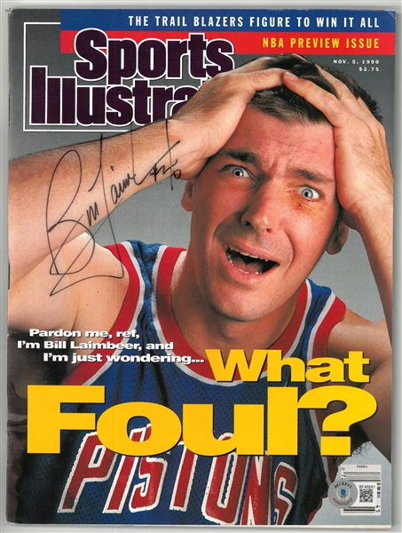 Bill Laimbeer Autographed Sports Illustrated