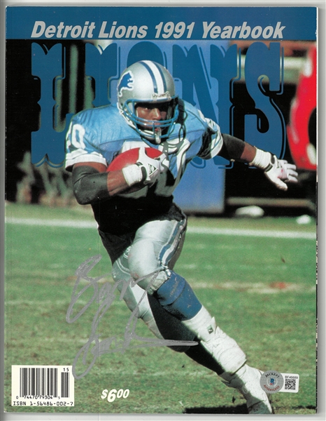 Barry Sanders Autographed 1991 Yearbook