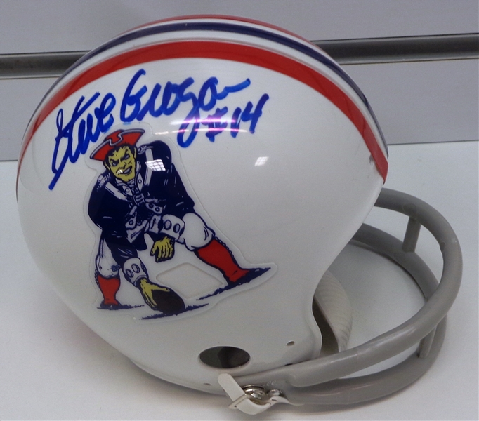 Steve Grogan Autographed Patriots Mini Helmet