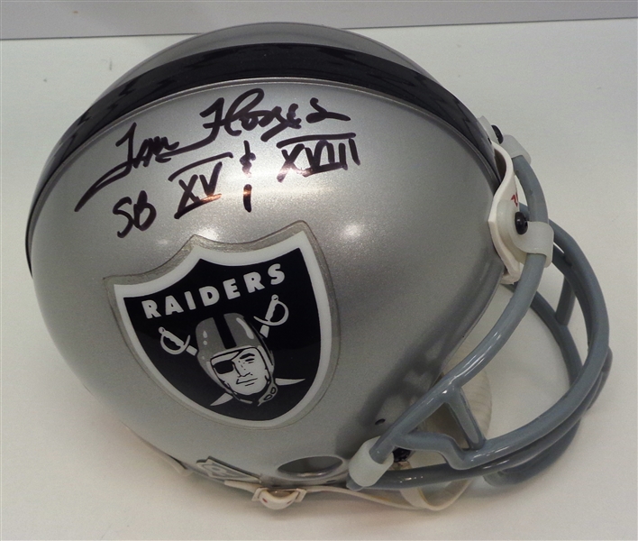 Tom Flores Autographed Raiders Mini Helmet