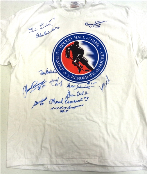 Hockey Hall of Fame T-Shirt Signed by 12