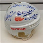 Red Wings Mini Helmet Signed by 11 Hall of Famers