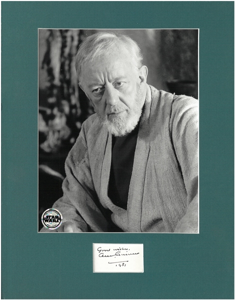 Alec Guiness Autographed Cut Signature Matted w/ 8x10