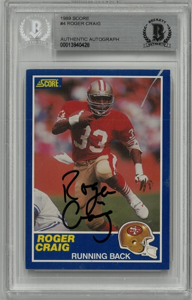 Roger Craig Autographed 1989 Score