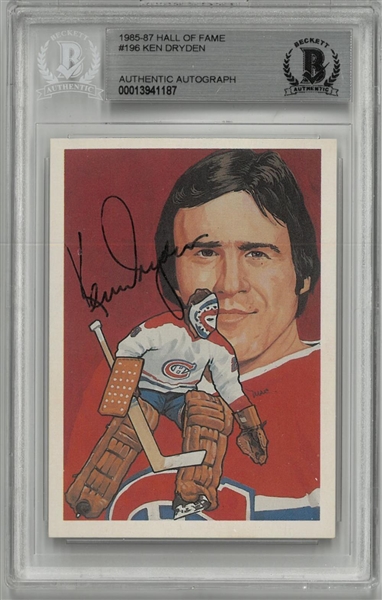 Ken Dryden Autographed 1985-87 Hall of Fame