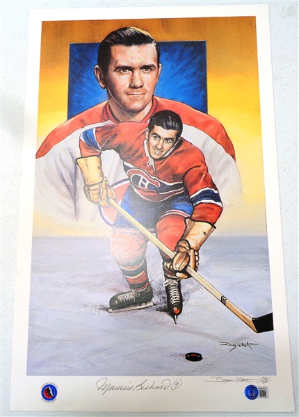 Maurice Richard Autographed 12x18 Litho