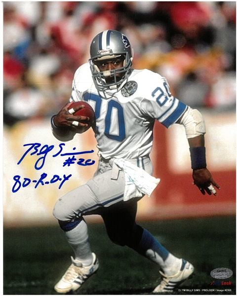 Lot Detail - Billy Sims Autographed 8x10