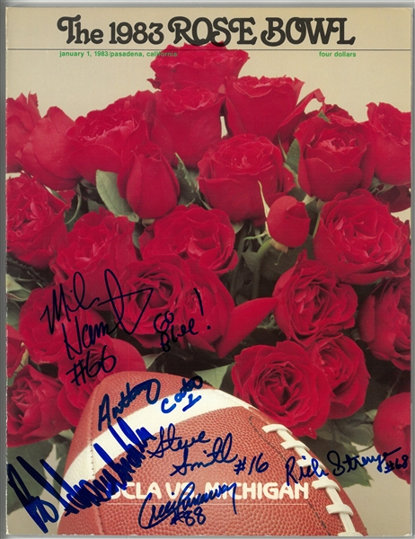 1983 Rose Bowl Program Multi Signed by Michigan