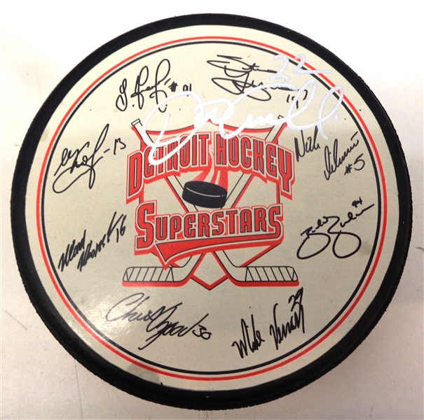 Dino Ciccarelli Autographed Red Wings Puck