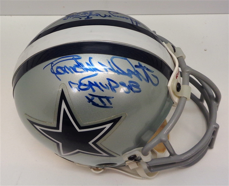 Cowboys Mini Helmet Signed by Super Bowl XII MVPs