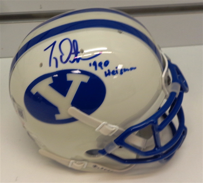 Ty Detmer Autographed BYU Mini Helmet