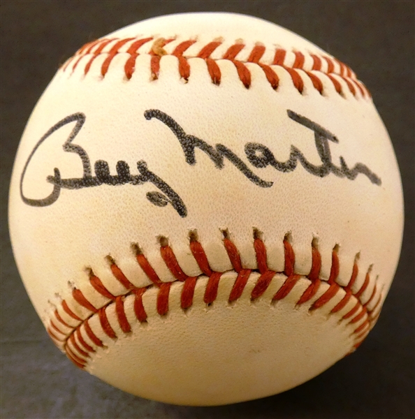 Billy Martin Autographed Baseball