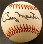 Billy Martin Autographed Baseball