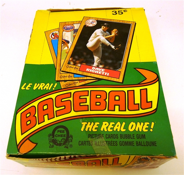 1987 O-Pee-Chee Baseball Wax Box