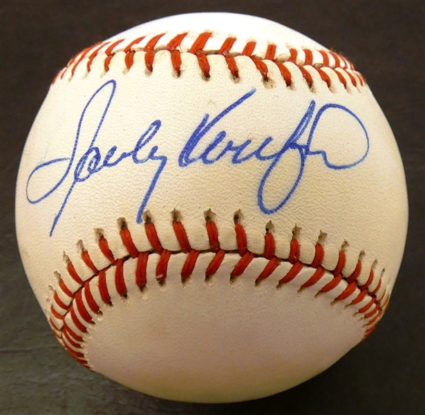 Sandy Koufax Autographed Baseball