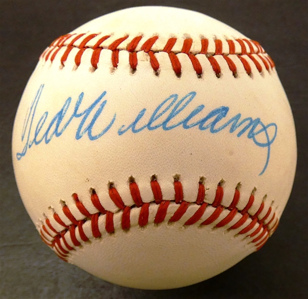 Ted Williams Autographed Baseball