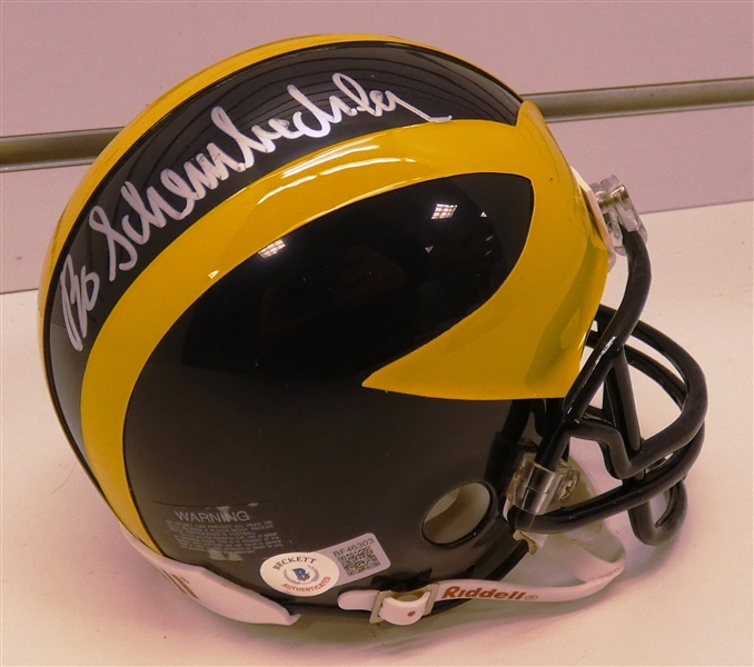 Bo Schembechler Autographed Michigan Mini Helmet